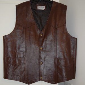 Brown Leather Vest